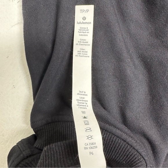 Lululemon Bound to Bliss pullover sweater shirt XS/S cropped wrap black - Picture 6 of 8